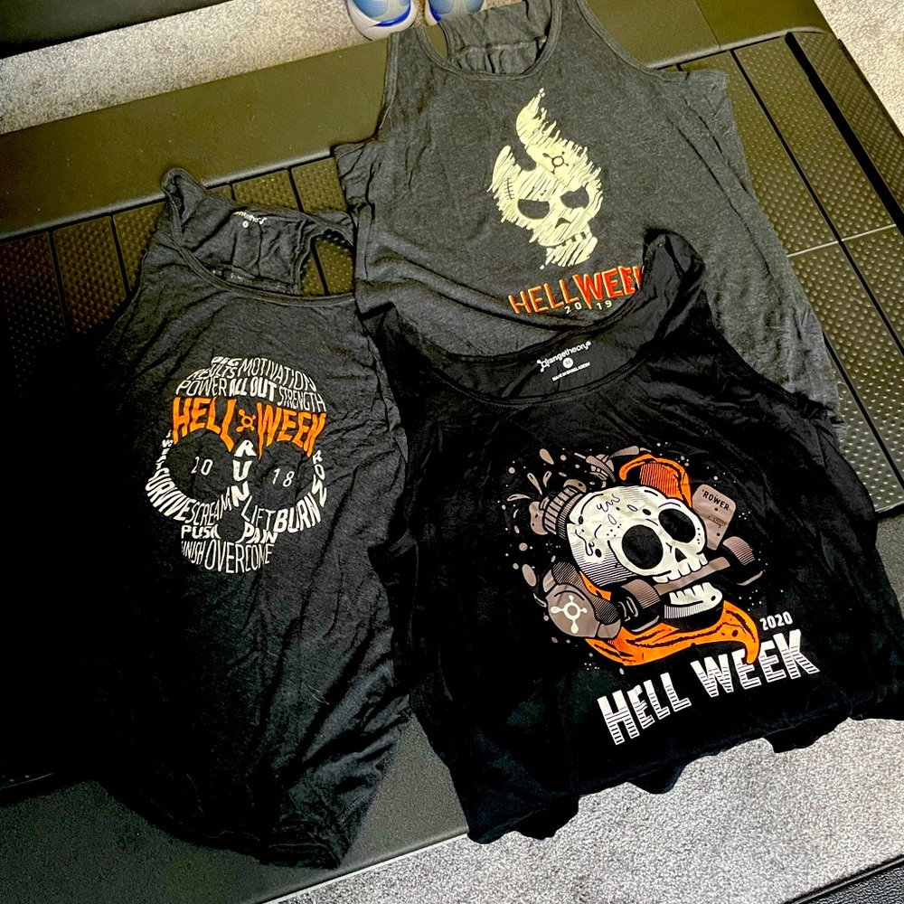 Orange theory hell week tanks.